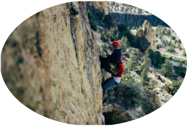 Climbers on cliff