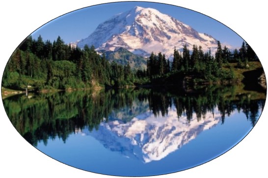 Mountain reflection in lake